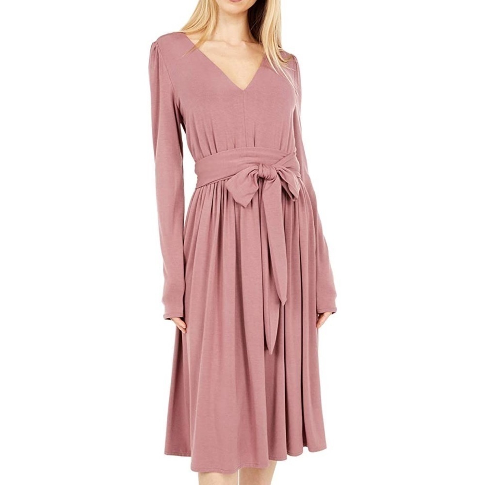 Rebecca Taylor V-neck Modal Long Sleeve Dress